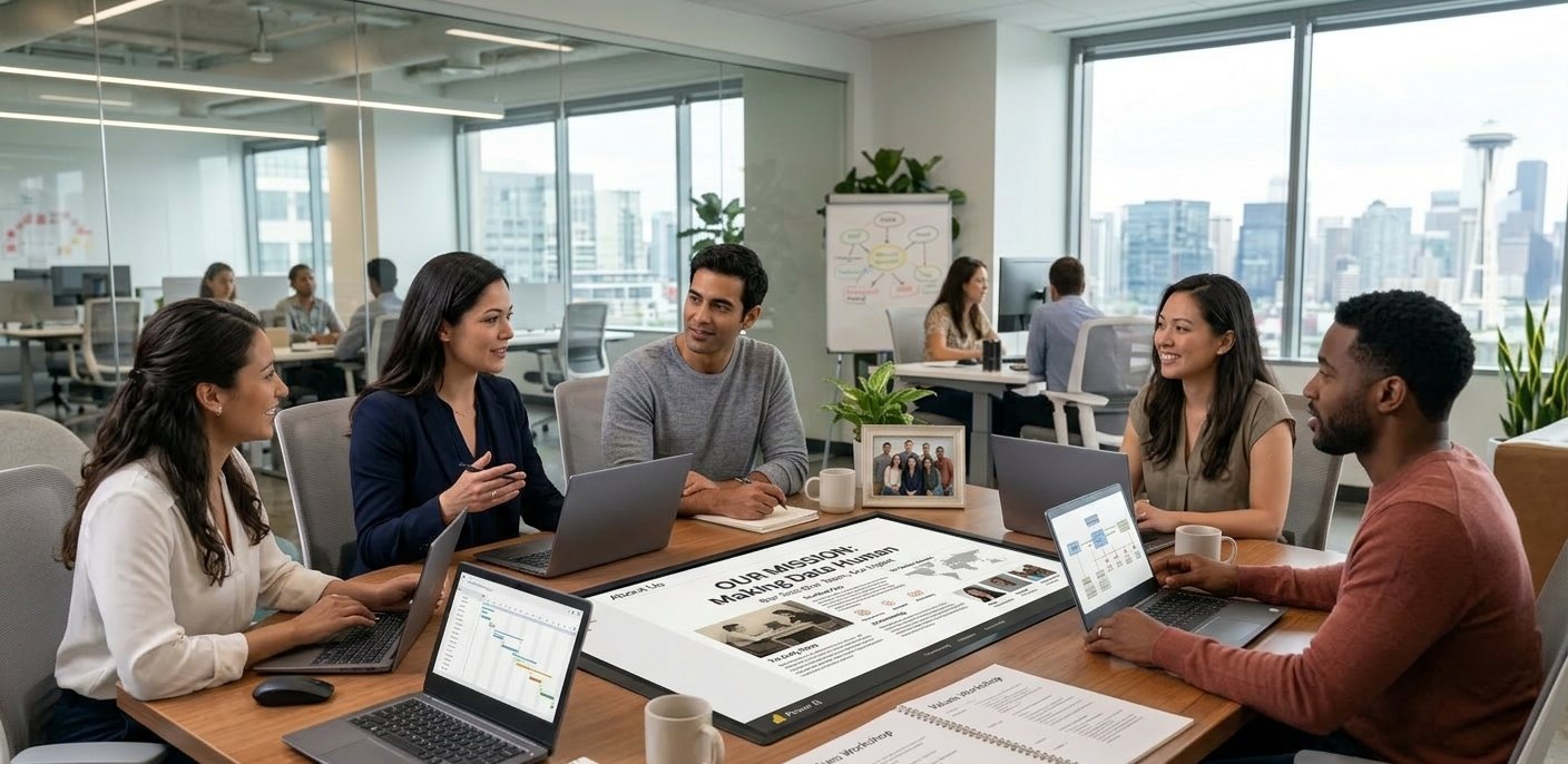 RiyTech team collaborating on business intelligence solutions